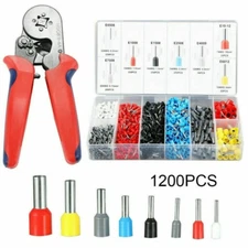 1200x Connector Cord Wire Crimp Cable Pin End Bootlace Ferrule Terminals Kit Set