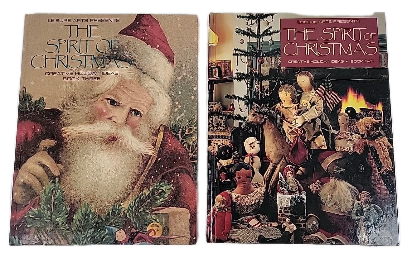 Creative Holiday Ideas The Spirit of Christmas Book 3 & 5 Leisure Arts HC Lot