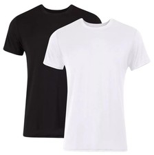 Hanes Ultimate Men's Originals Supersoft T-Shirt, X-Large, Black/White-2 Pack