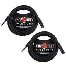 Pig Hog PHX14-10 1/4" TRSF to 1/4" TRSM Headphone Extension Cable, 10 Feet (2...