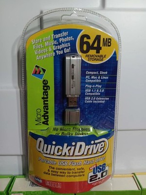 QuickiDrive Micro Advantage 64MB USB 2.0 Flash Drive Portable Storage PC Mac