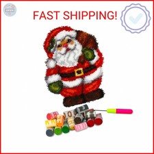 DL-YTG Latch Hook Kits Rug Santa Claus Crochet Yarn Cushion Colour Pre-Printed C