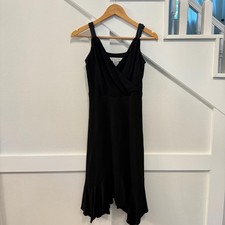 Nine West Black Asymmetrical Sleeveless Dress