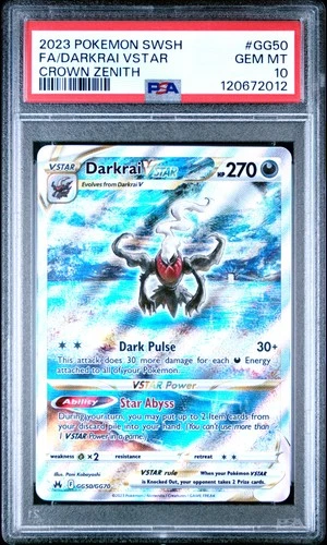 2023 Pokemon S&S Crown Zenith #GG50 Fa/Darkrai Vstar Crown Zenith PSA 10
