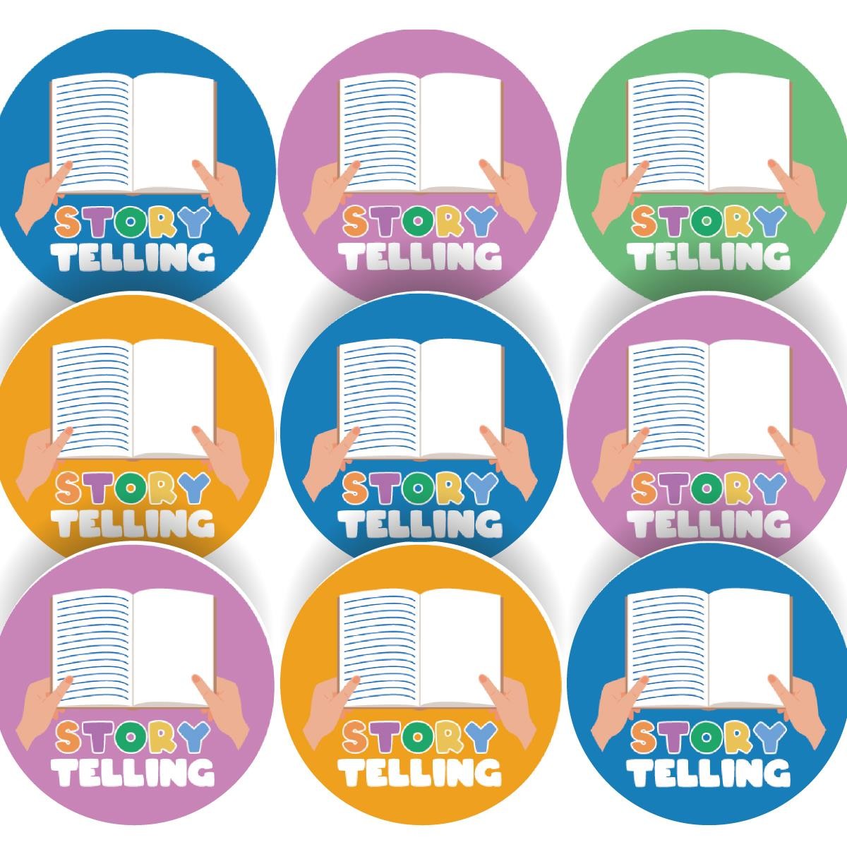 144 Storytelling 30mm Reward Stickers for School Teachers, Parents and Nursery