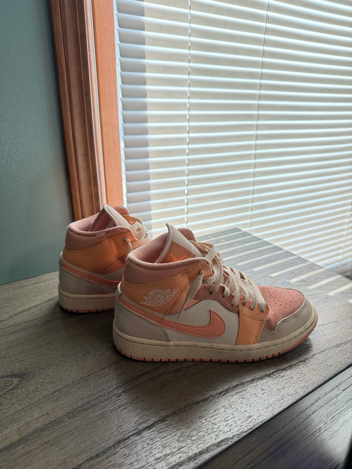 Air Jordan 1 Mid Apricot Sneakers for Men and Women