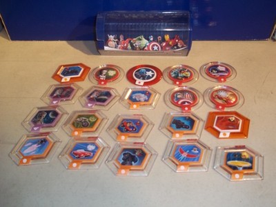 20 Disney Infinity Marvel 2.0 power discs and storage capsule