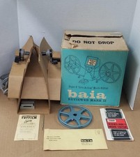Vintage Baia Super 8 Mark II Movie Editor Lighted Reviewer Boxed Works Shelf K5