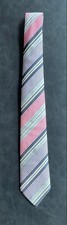 HERMES 100 Silk Stripe Tie Auth Men Width 3.54" Length 59.05"