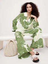 Banana - Relaxed Matte Silk V-Neck Top