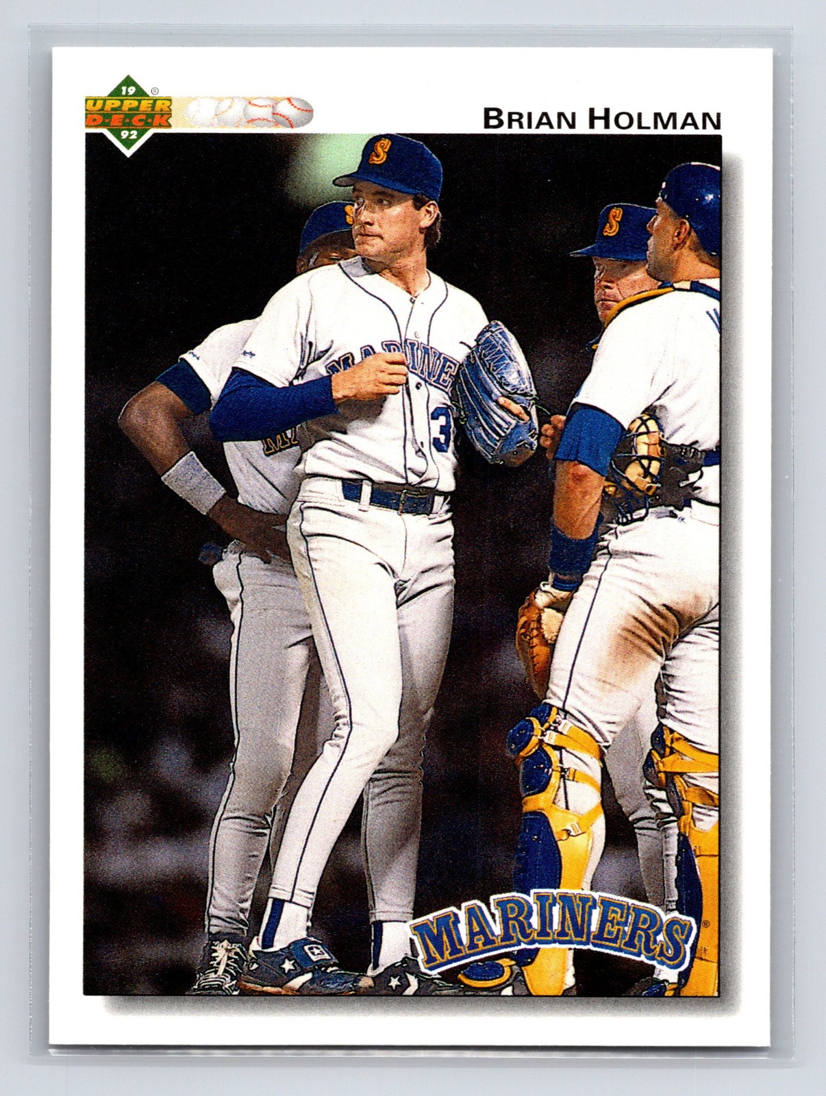 1992 Upper Deck - Brian Holman #595 Gold Hologram
