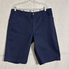 Ben Davis Men's Size 38 Dark Blue Cotton Canvas 13" Inseam Work Shorts