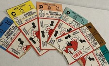 6 ALABAMA FOOTBALL 1980 TICKET STUBS COACH BEAR BRYANT ROLL TIDE FREE SHIPPING 