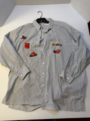M.I.L. Vintage Halloween Shirt 2X Striped Pumpkin Cat