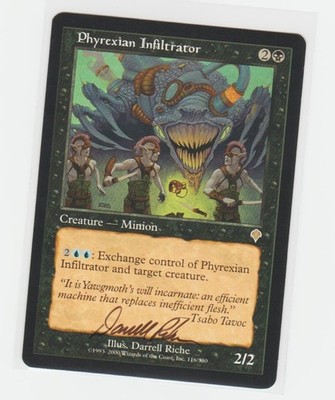 Magic the Gathering ~ Phyrexian Infiltrator ~ M/NM ~ Invasion~  Signed by Artist