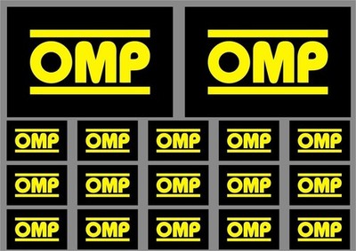 OMP Motorrad Aufkleber Set Qualitätsaufkleber Vinyl Grafik Logo Klebeset 18...