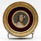 Miniature. Portrait de Lady Jane Erskine, début, XXe siècle.