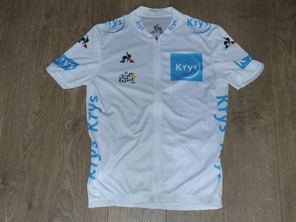 Maillot velo cyclisme ancien vintage TOUR DE FRANCE BLANC JEUNE Envoi GRATUIT - Photo 1/3