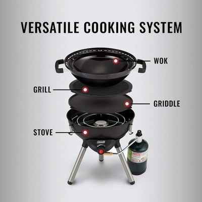 Coleman Gas Camping Stove 4 in 1 Portable Propane Cooking System