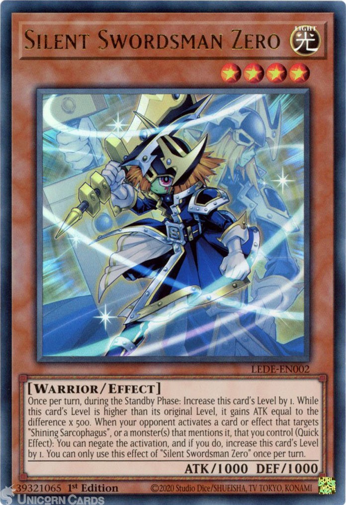LEDE-EN002 Silent Swordsman Zero : Ultra Rare 1st Edition YuGiOh Card