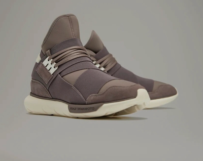 Size 10.5 - adidas Y-3 Qasa High Brown Cream White HQ3735 sneaker