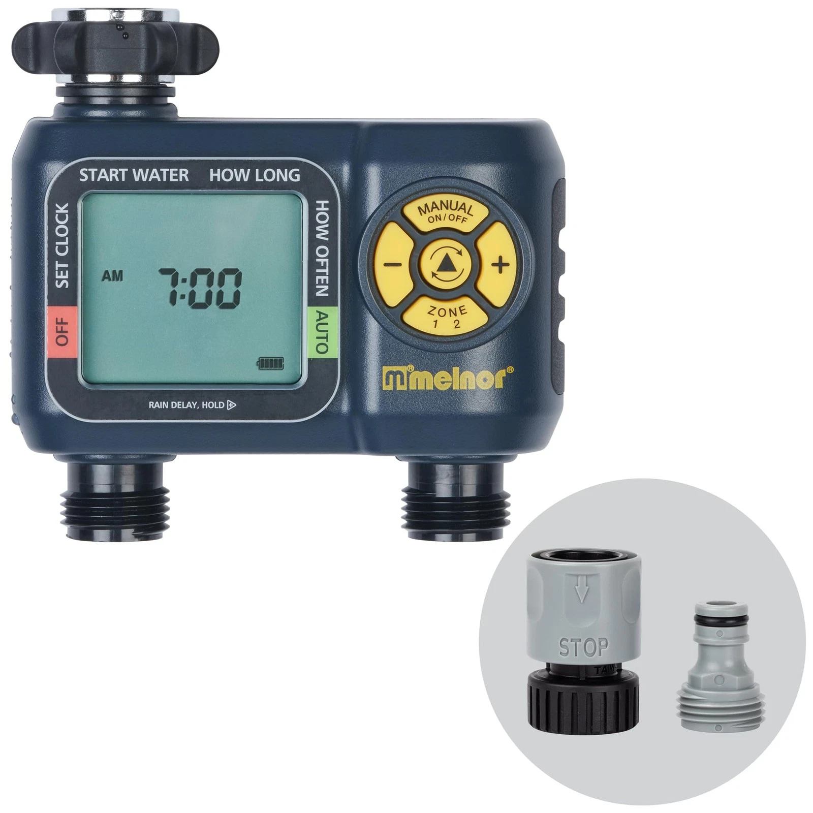 65139AMZ AquaTimer Digital Hose Timer, 2-Zone Programmable Watering Timer, Qu...