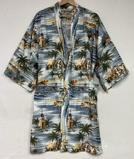 Newt Kimono Robe Unisex Large Made in Hawaii Aloha Tower Hulu Dancers Theme