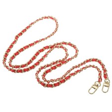 55 Inch Purse Chain Strap, Bag Chains for Handbags, Red/Gold