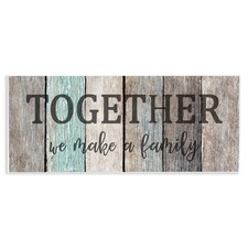 Together We Make a Family Quote Rustic Sign Home Text