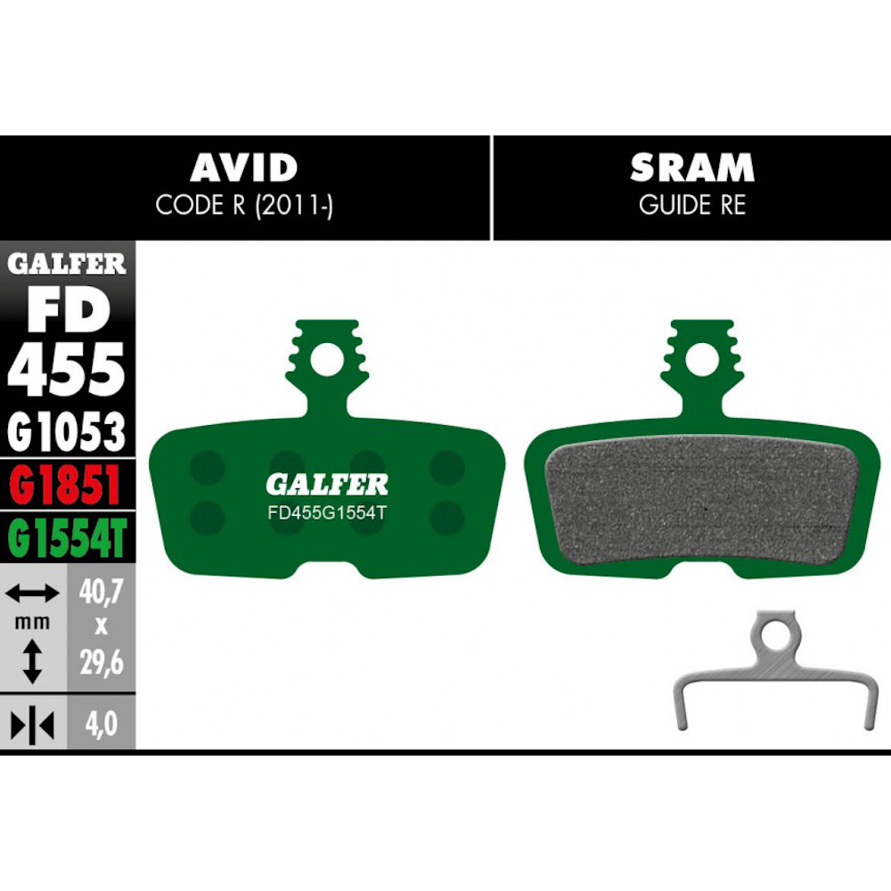 Galfer SRAM Code Brake Pads - Pro Compound Guide RE DB8 Avid 2011+ Disc MTB New