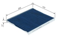 Bosch Filter, Innenraumluft 0 986 628 641 FüR Abarth Passend FüR Fiat Ford