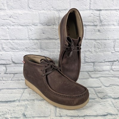 Clarks Wallabee STINSON HI Beeswax Brown Leather Shoes Lace Up Mens Size US 13