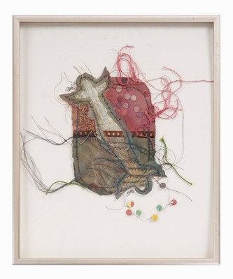 Con D. Youngberg McConaughy Mixed Media Monoprint Collage Print Fiber