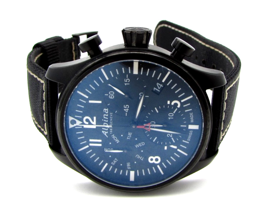 Alpina Startimer AL-371X4SP6 Quartz Chronograph 42mm Sapphire Crystal Day/Date