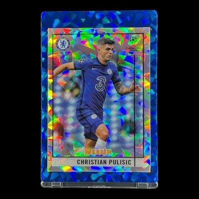 CHRISTIAN PULISIC RARE /250 ATOMIC REFRACTOR CRACKED ICE 2020-21 Topps Merlin