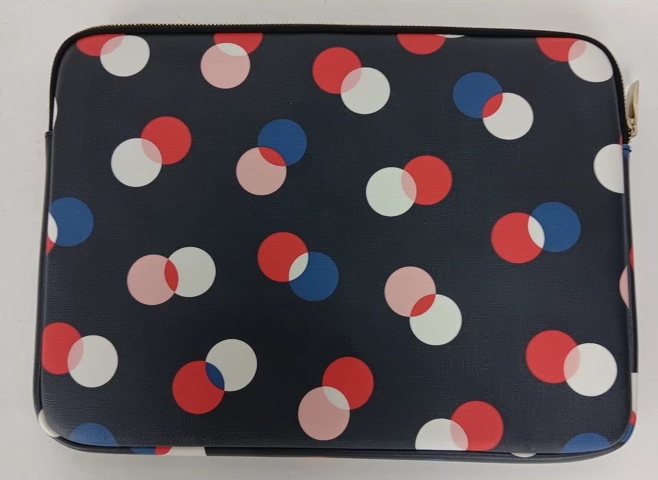 KATE SPADE Nova York Bolinhas Zíper Laptop Tablet Notebook Capa Novo sem etiquetas - Imagem 3 de 4