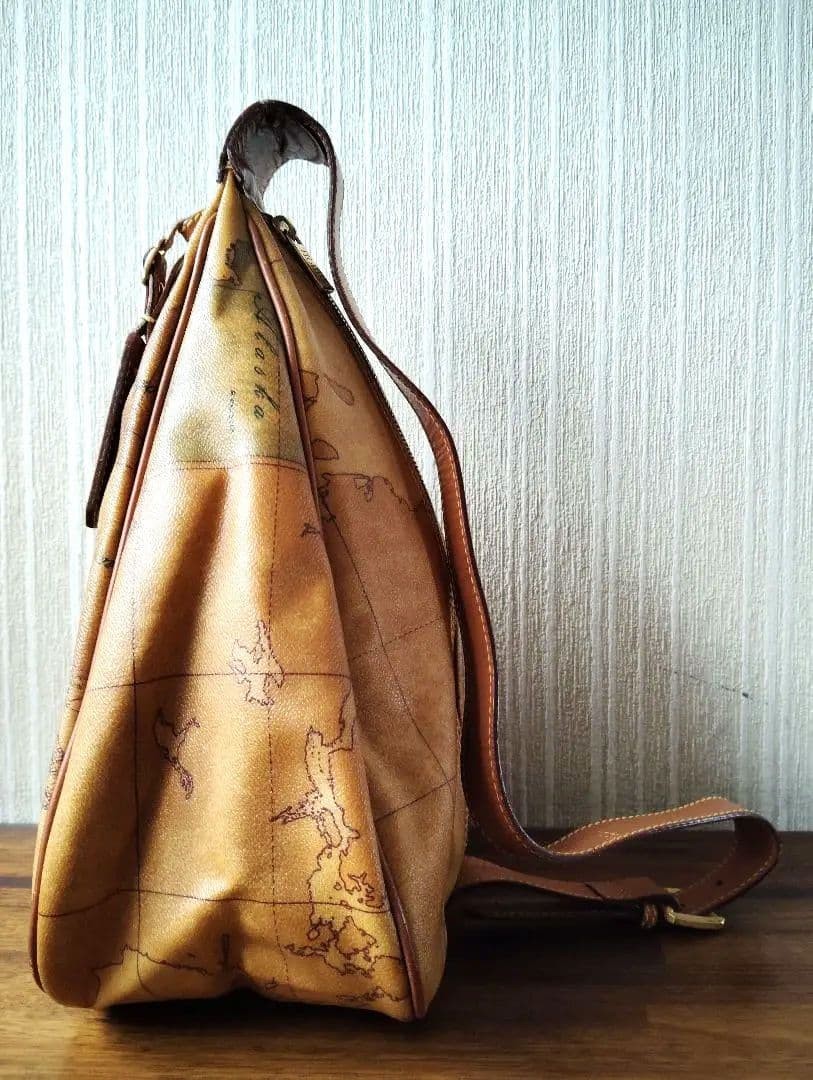 Prima Class PVC Shoulder Bag Map Pattern Tear-Sha… - image 4