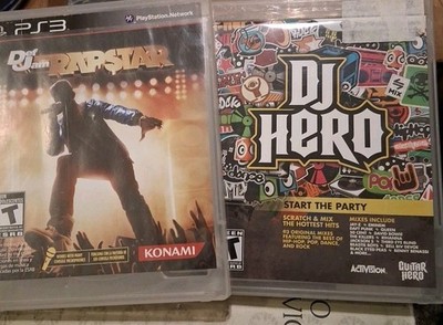 LOT OF 2 - PS3 DJ HERO complete & DEF JAM RAPSTAR no Manual