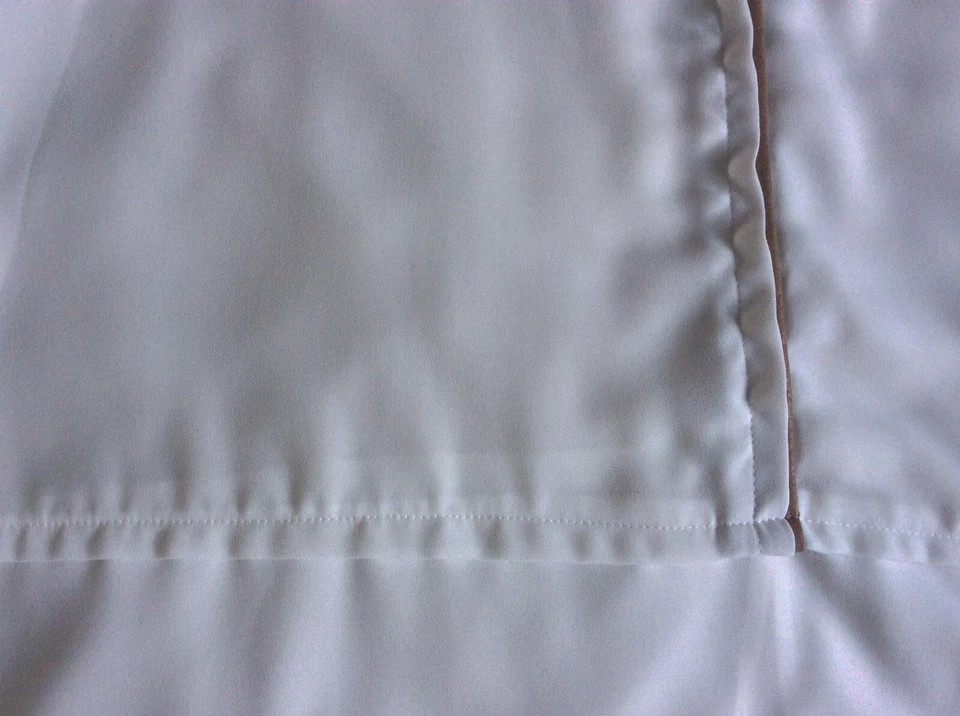 ZARA Basic White Smart Top With Stylish Taupe Lea… - image 3