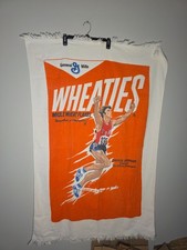 VINTAGE BRUCE JENNER WHEATIES BEACH TOWEL GENERAL MILLS OYLMPIC DECATHLON
