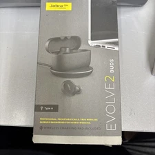 Jabra Evolve2 Buds - USB-A UC - Wireless Charging Pad True Wireless Earbuds