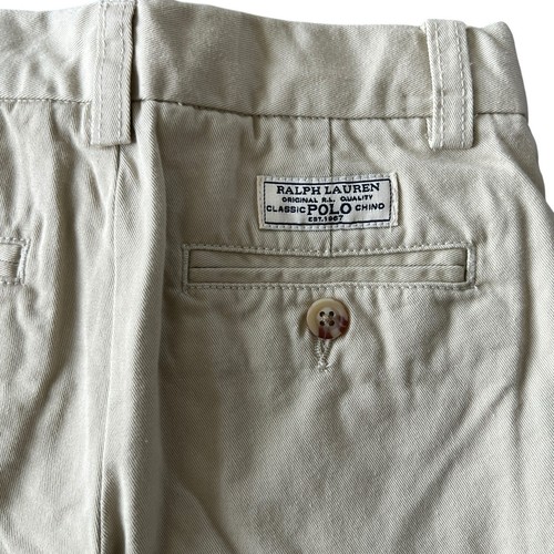 POLO RALPH LAUREN Boys Chino Shorts Sz 7 Khaki Tan Preppy School Uniform NWT - Picture 4 of 6