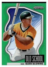 Mark McGwire 2022 Prizm #OS-7 Old School Green Prizm Color Match A's D8