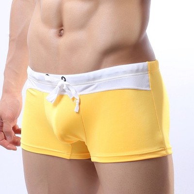 Men's Solid Color Casual Stylish Shorts Comfortable Boxers Swimming Trunks