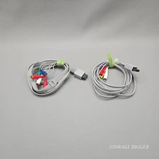 Nintendo Wii U/ Wii AV Cable Component & Composite RCA Video - Lot of 2