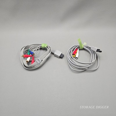 Nintendo Wii U/ Wii AV Cable Component & Composite RCA Video - Lot of 2