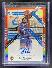 2025-26 Topps Chrome Jase Richardson Next Stop RC Orange Refractor Auto #04/25