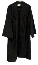 Black Graduation Gown Jostens 5'7"-5'9" Polyester Zipper Hat Halloween Costume