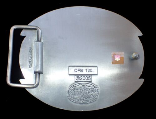 LARGE SIZED NEW ENGLAND PATRIOTS BELT BUCKLE SISKIYOU PEWTER & ENAMEL NEW - Picture 2 of 2