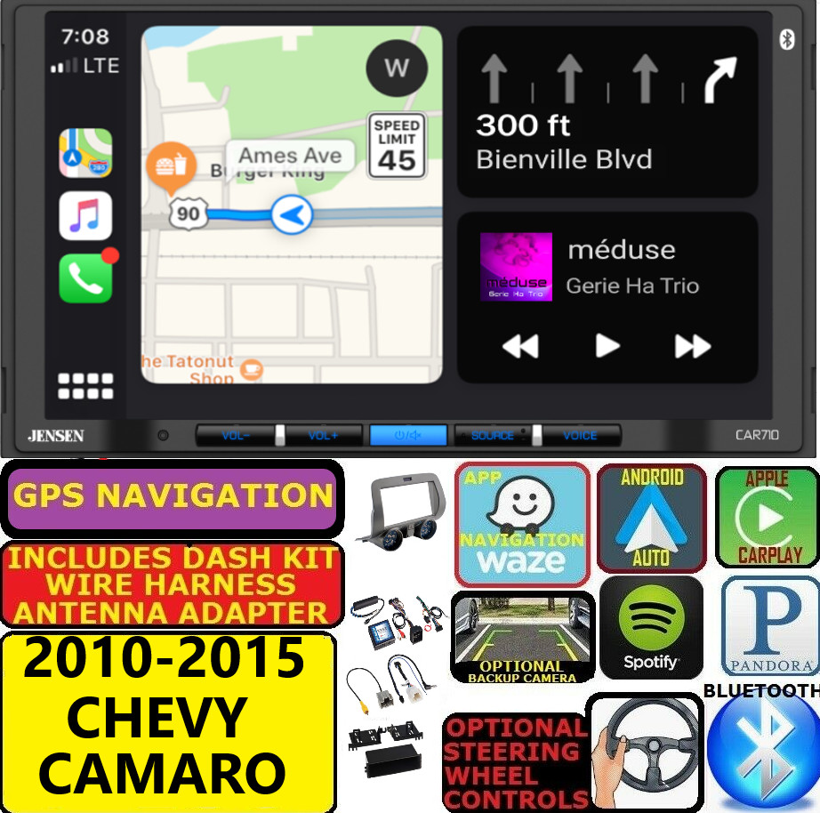 10-15 CHEVY CAMARO BLUTOOTH NAV CARPLAY ANDROID AUTO CAR RAD